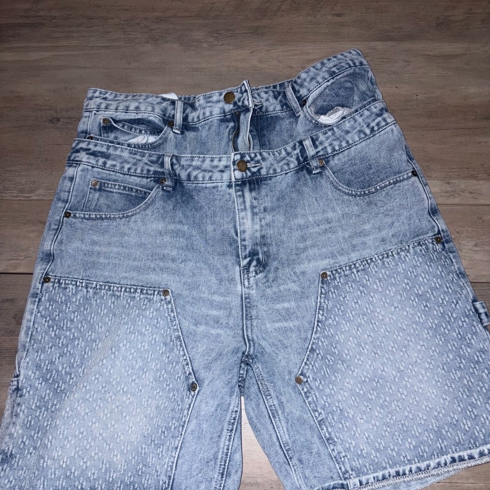 ROMWE Light Blue Jean Shorts for Men